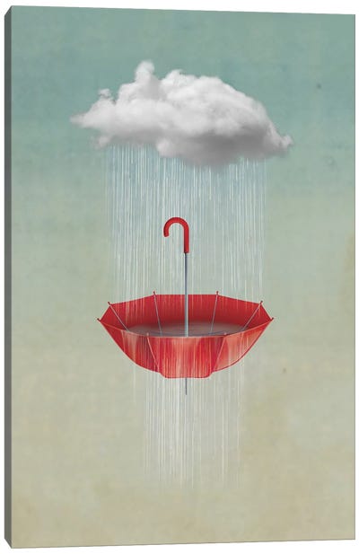 Umbrella II Canvas Art Print - Rain Art