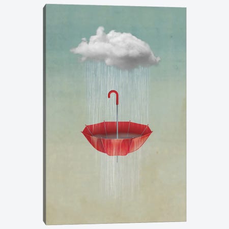 Umbrella II Canvas Print #ZEP186} by Vin Zzep Art Print