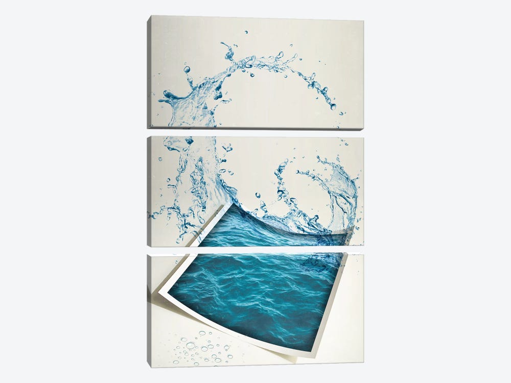 Water Paper by Vin Zzep 3-piece Canvas Wall Art