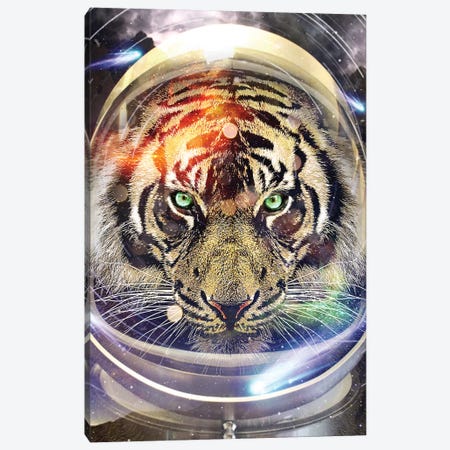 Astro Tiger Canvas Print #ZEP1} by Vin Zzep Canvas Artwork