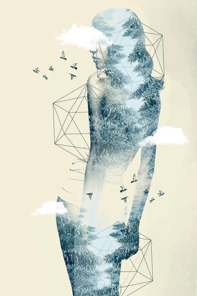 Geo Tree Line by Vin Zzep acrylic art print