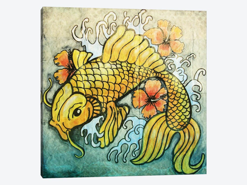 Koi Fish by Vin Zzep 1-piece Canvas Artwork