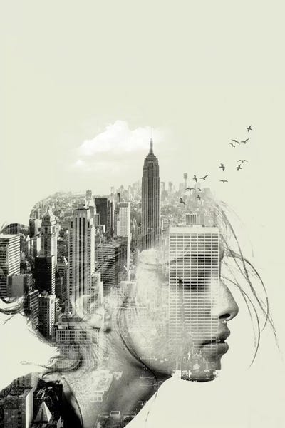 Double Exposure Photography: New York Reflection by Vin Zzep