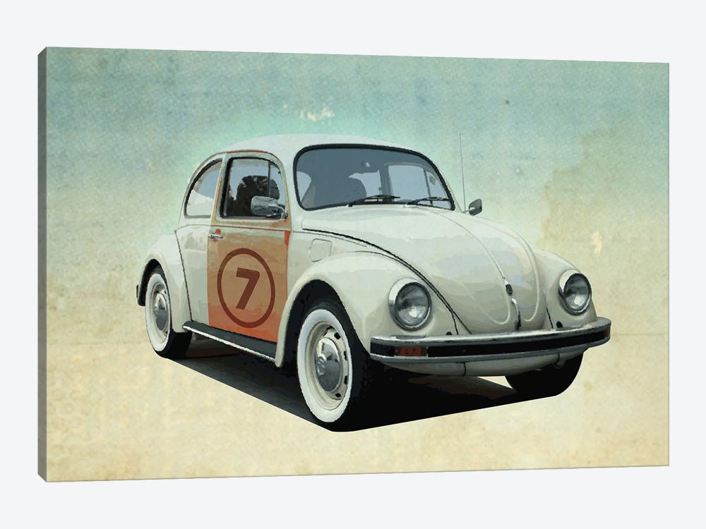 Number 7 VW Sedan by Vin Zzep 1-piece Canvas Art