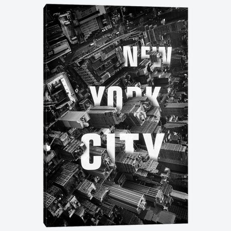 NYC Text Canvas Print #ZEP45} by Vin Zzep Art Print