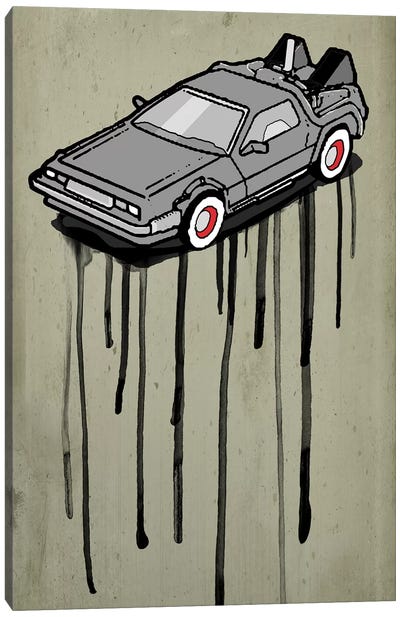 DeLorean Canvas Art Print - Cars By Brand