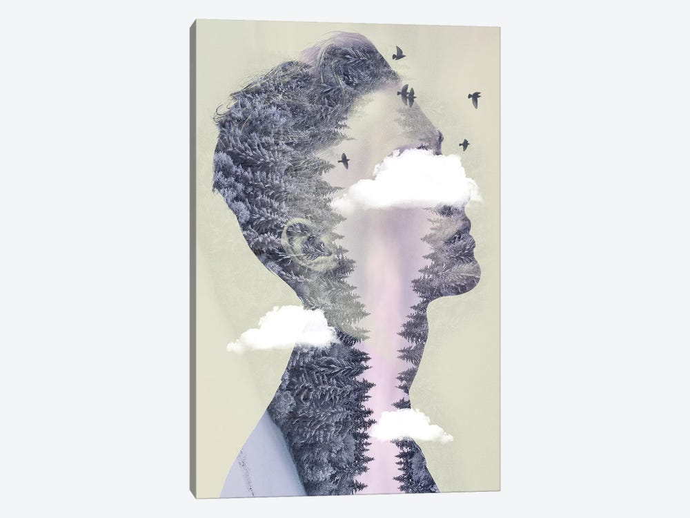 Double Exposure Hair III by Vin Zzep 1-piece Canvas Print