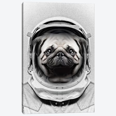 Puggly Pawstrong Astro Dog Canvas Print #ZEP95} by Vin Zzep Canvas Artwork