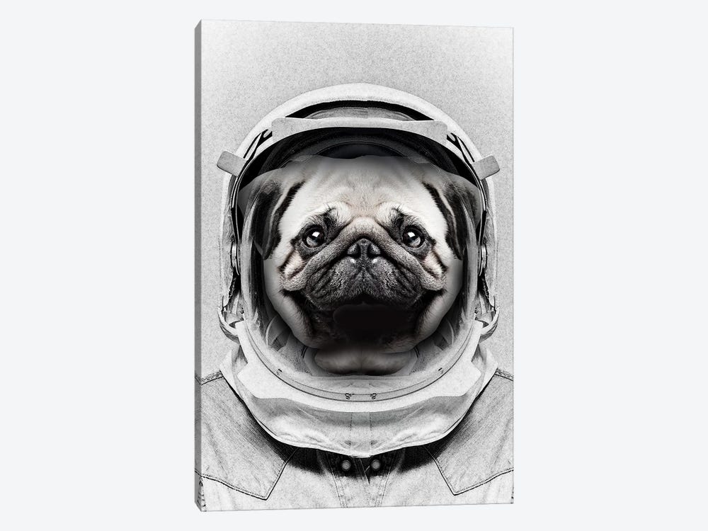 Puggly Pawstrong Astro Dog by Vin Zzep 1-piece Art Print