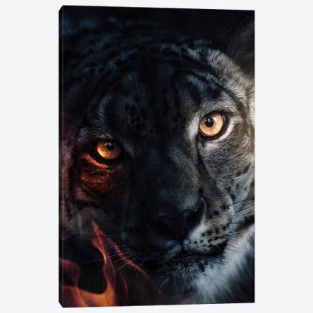 The White Leopard Canvas Print #ZGA113} by Zenja Gammer Canvas Print