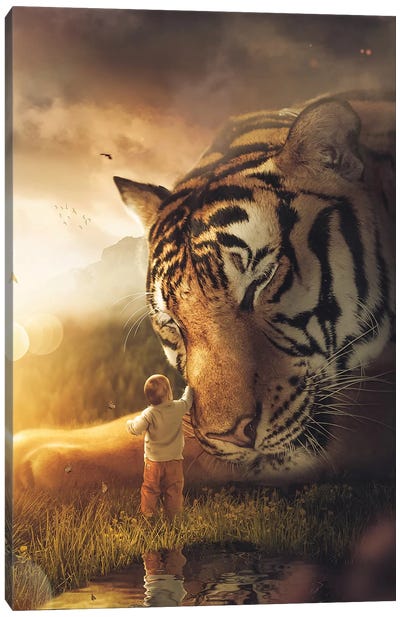 The Giant Tiger Canvas Art Print - Zenja Gammer