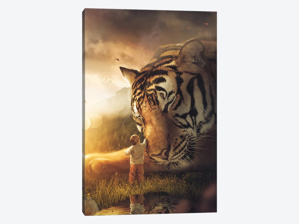 The Giant Tiger by Zenja Gammer 1-piece Canvas Print