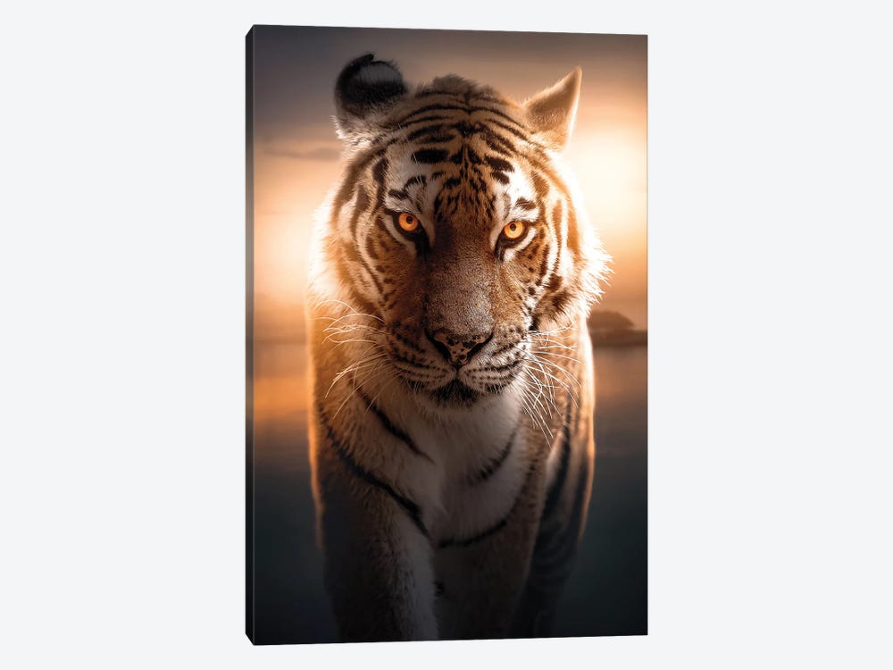 The Glowing Tiger by Zenja Gammer 1-piece Art Print