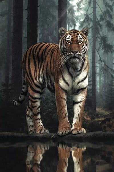 The Tiger In The Forest by Zenja Gammer acrylic art print