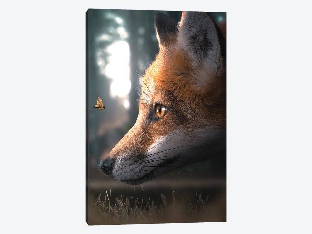 The Fox & The Wasp by Zenja Gammer 1-piece Canvas Art Print