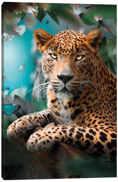 The Colorful Leopard Canvas Art Print - Zenja Gammer