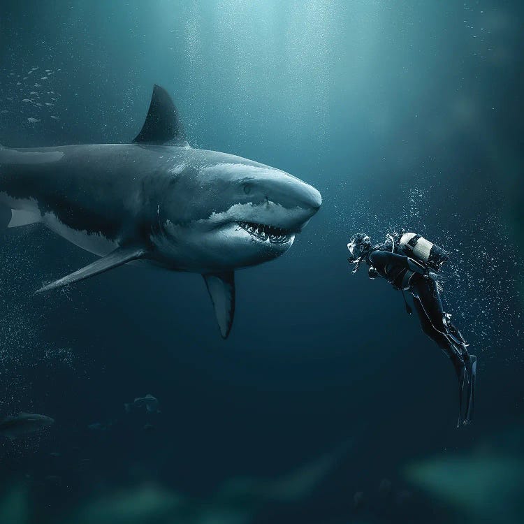 Shark Meets Diver