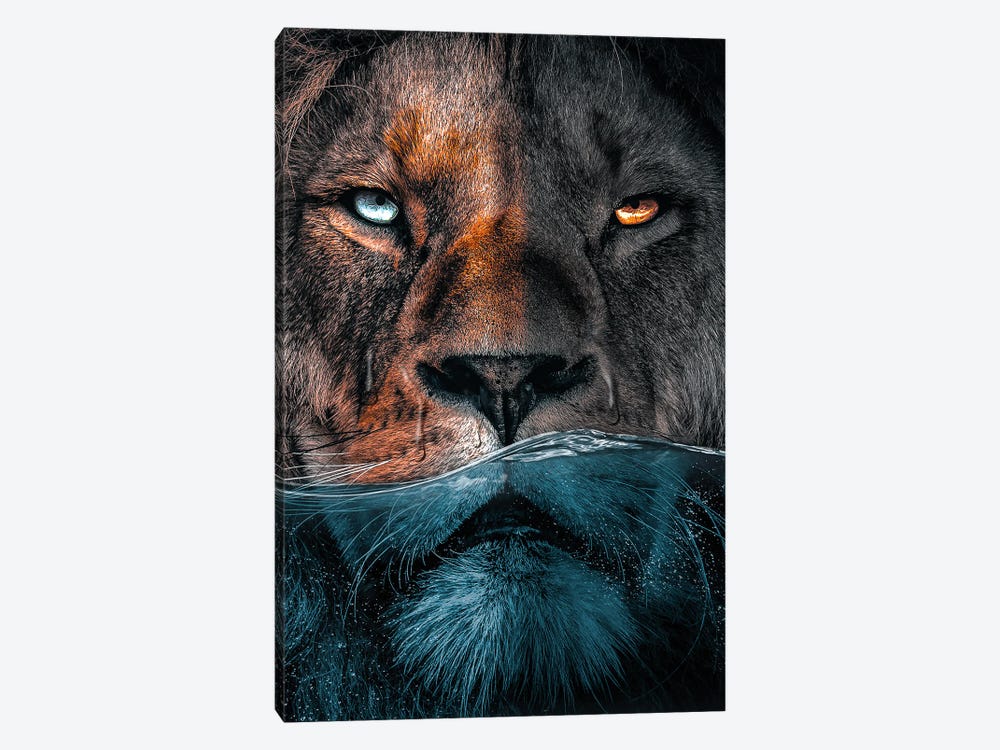 Badass Lion by Zenja Gammer 1-piece Canvas Art