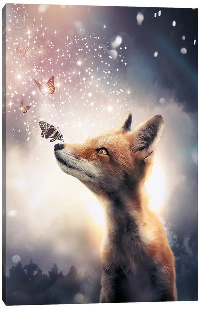 Fox Butterflies Canvas Art Print - Zenja Gammer