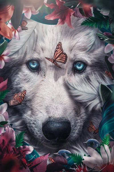Zenja Gammer: Floral Wolf by Zenja Gammer