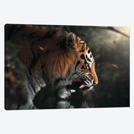 Majestic Tiger Canvas Print #ZGA185} by Zenja Gammer Canvas Print