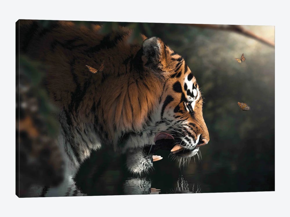 Majestic Tiger by Zenja Gammer 1-piece Art Print