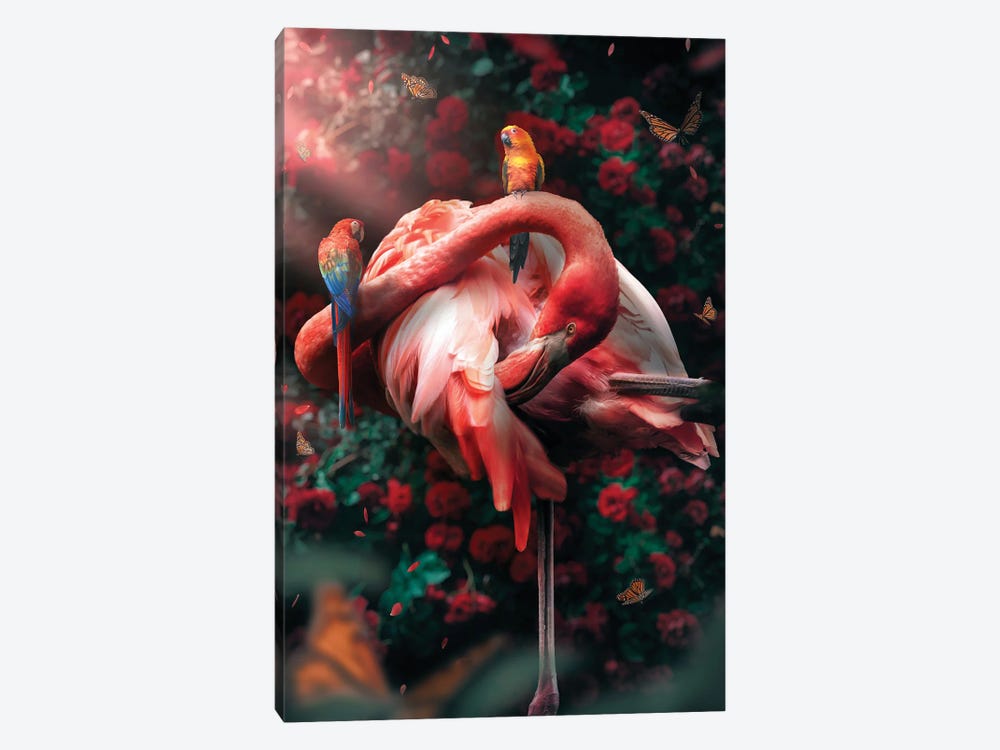 Funky Flamingo by Zenja Gammer 1-piece Canvas Print