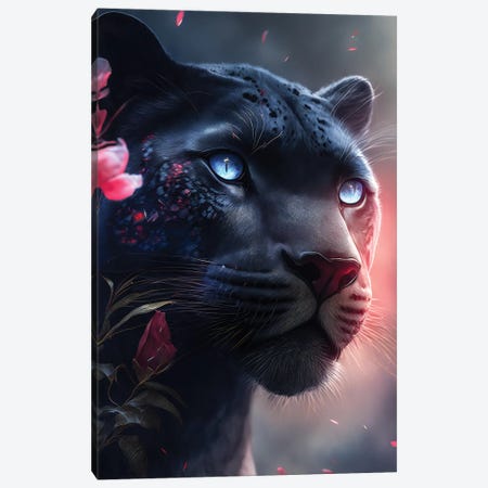 The Pink Black Panther Canvas Print #ZGA212} by Zenja Gammer Canvas Art