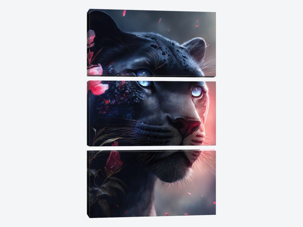 The Pink Black Panther by Zenja Gammer 3-piece Art Print