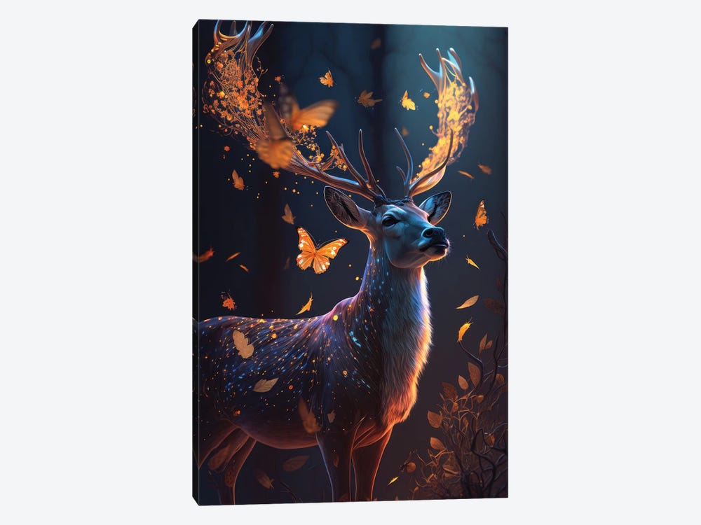 Magical Dream Deer by Zenja Gammer 1-piece Canvas Print