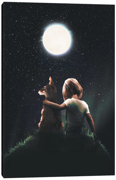 Fox And The Prince Canvas Art Print