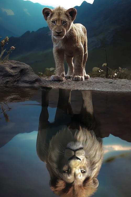 The Lion Reflection