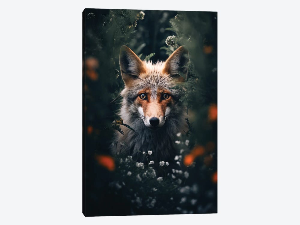 Fox Hiding In The Forest by Zenja Gammer 1-piece Art Print