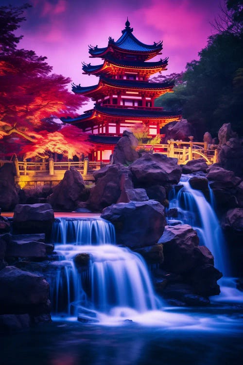 Purply Sky Japanese Temple