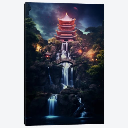 Temple In The Hills Canvas Print #ZGA272} by Zenja Gammer Canvas Artwork