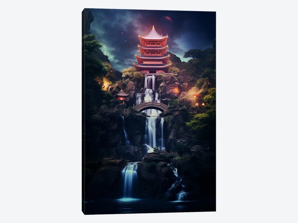 Temple In The Hills by Zenja Gammer 1-piece Art Print