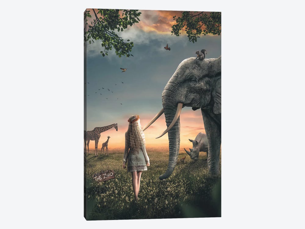 The Zoo by Zenja Gammer 1-piece Canvas Wall Art
