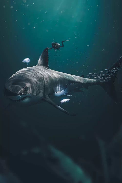 The Megalodon by Zenja Gammer wall art