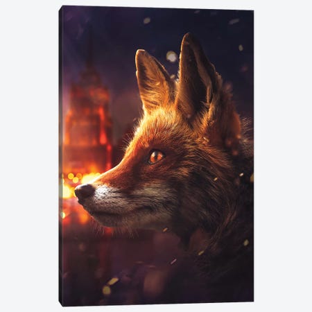 The Fox In Moscow Canvas Print #ZGA98} by Zenja Gammer Canvas Art Print