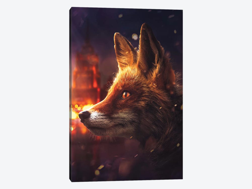 The Fox In Moscow by Zenja Gammer 1-piece Canvas Wall Art
