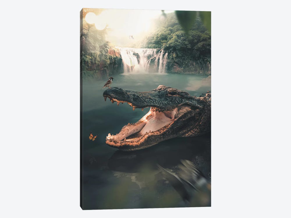Crocodile by Zenja Gammer 1-piece Art Print