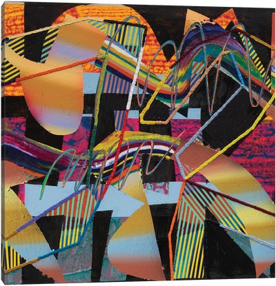 Jazz Bars Canvas Art Print - Artwork Similar to Wassily Kandinsky