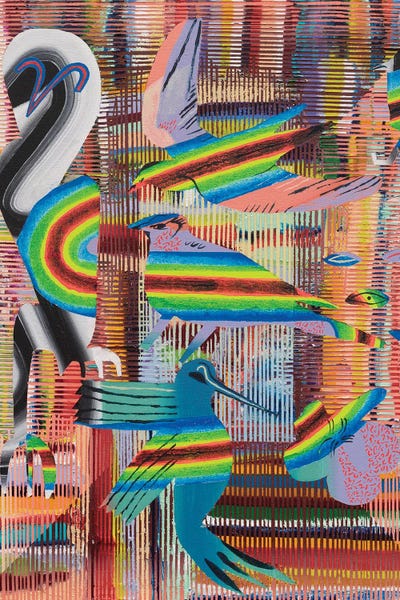 John With Birds by Zack Goulet acrylic art print