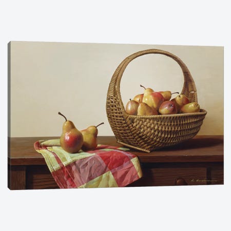 Still Life With Pears Canvas Print #ZHL105} by Zhen-Huan Lu Art Print