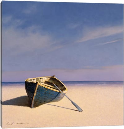 Beached Boat II Canvas Art Print - Rowboat Art