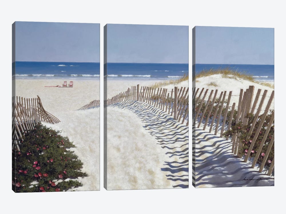 Walk To The Beach 3-piece Canvas Wall Art