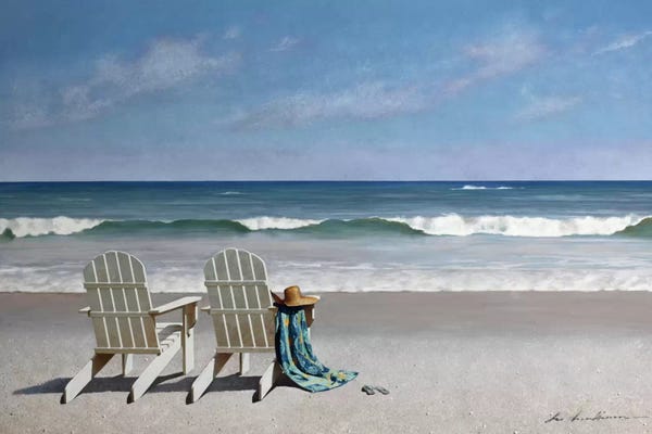 Large Coastal Art - Canvas Prints: Tide Watching by Zhen-Huan Lu