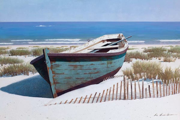 Photorealism: Blue Boat on Beach by Zhen-Huan Lu