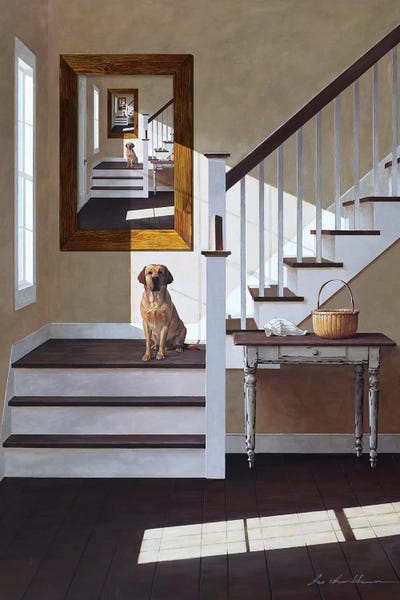 Staircases: Droste and Dog On Stairs by Zhen-Huan Lu