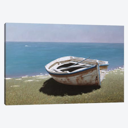 Weathered Boat Canvas Print #ZHL148} by Zhen-Huan Lu Canvas Artwork